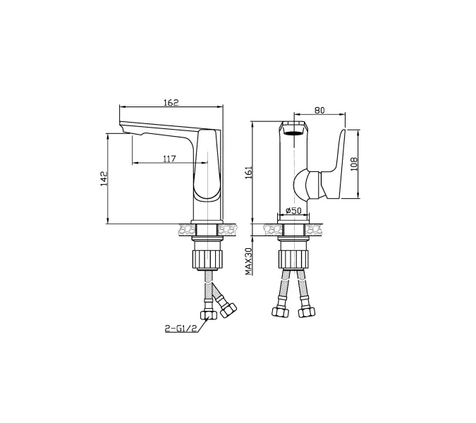 Смеситель для раковины BelBagno ANCONA  ANCONA-LVM-CRM, изображение 4