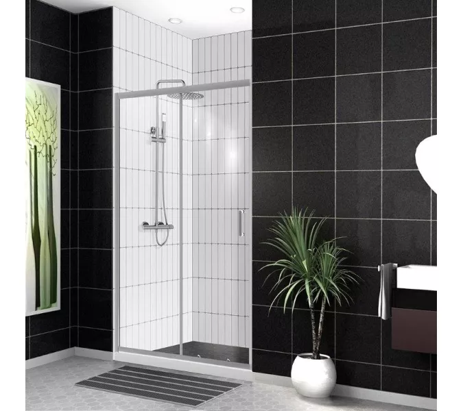 Душевая дверь BelBagno UNO-BF-1/C-Cr, Цвет стекла: прозрачное, Цвет профиля: Хром, Выбрать размер: 115