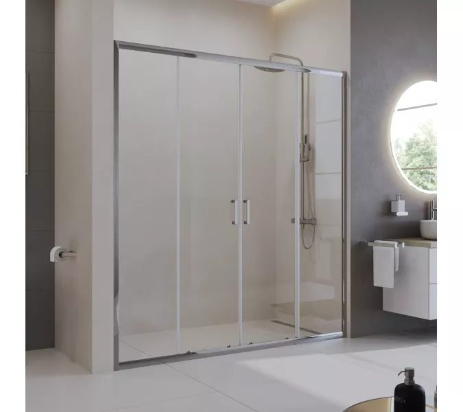Душевая дверь BelBagno UNO-195-BF-2/C-Cr прозрачное, Цвет стекла: прозрачное, Цвет профиля: Хром, Выбрать размер: 170