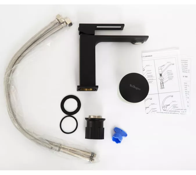 Смеситель для раковины BelBagno LUCE LUC-LVM-NERO, Выбрать цвет: Чёрный, изображение 5