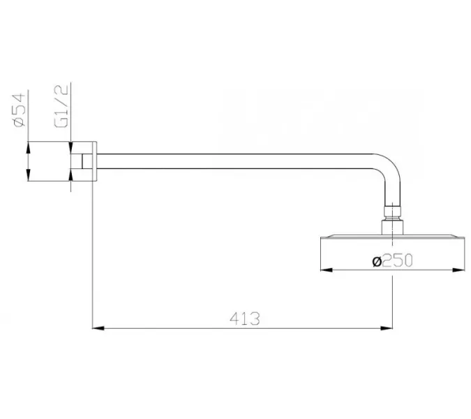 Верхний душ BelBagno ANCONA ANCONA-SLD-CRM, изображение 2