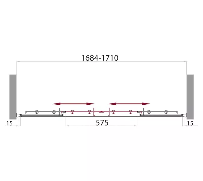 Душевая шторка на ванну BelBagno UNO-VF-2-170/145-C-Cr, Цвет стекла: прозрачное, Цвет профиля: Хром, Выбрать размер: 170, изображение 4