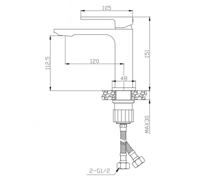 Смеситель для раковины BelBagno LUCE LUC-LVM-NERO, Выбрать цвет: Чёрный, изображение 6