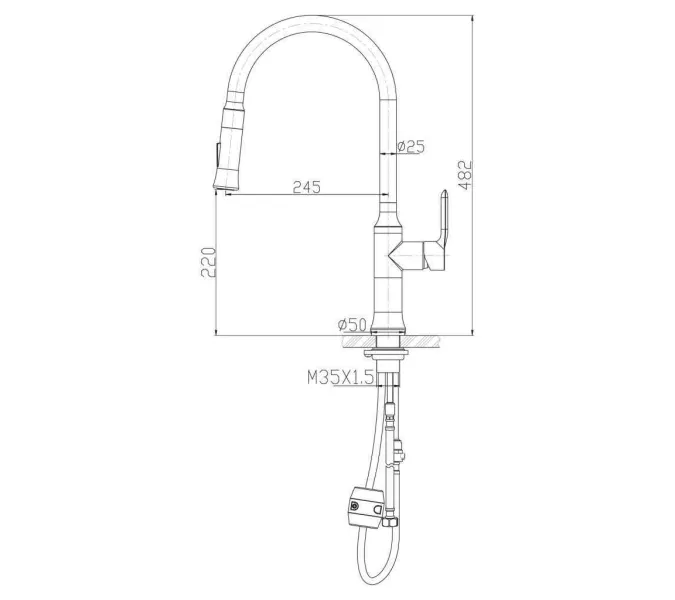Смеситель для кухни BelBagno BB-LAM38-IN, изображение 8