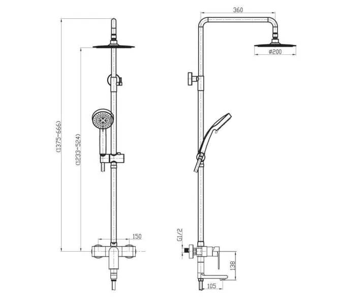 Душевая стойка BelBagno NOVA NOV-VSCM-IN, изображение 2