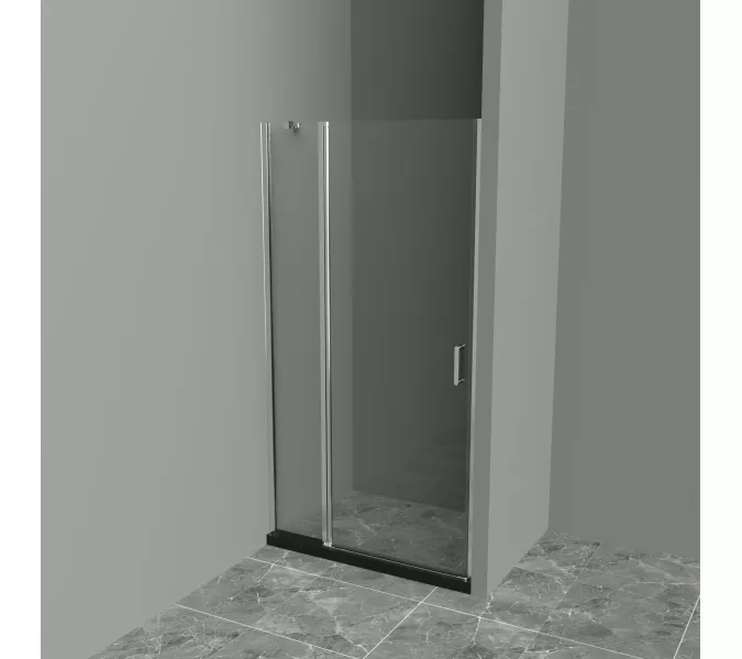 Душевая дверь BelBagno UNO-B-12/C-Cr, Цвет стекла: прозрачное, Цвет профиля: Хром, Выбрать размер: 90, изображение 2