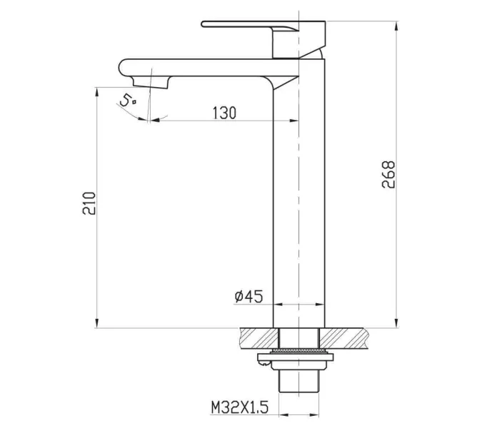 Смеситель для накладных раковин BelBagno NOVA NOV-LMC-IN, изображение 4