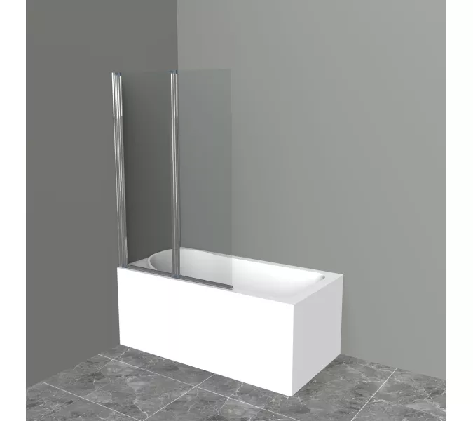 Душевая шторка на ванну BelBagno UNO-V-2-/C-Cr, Цвет стекла: прозрачное, Цвет профиля: Хром, Выбрать размер: 100, изображение 2