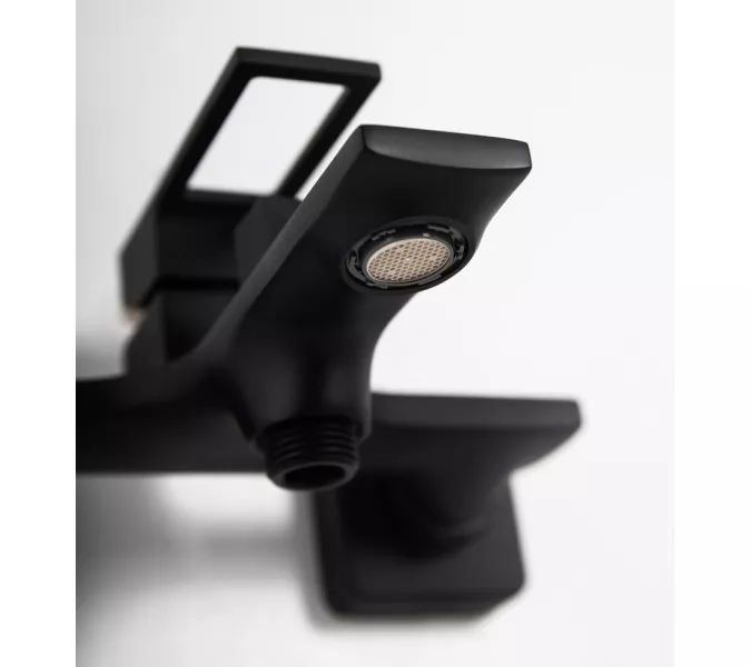 Смеситель для ванны и душа BelBagno LUCE LUC-VAS-NERO, Выбрать цвет: Чёрный, изображение 4