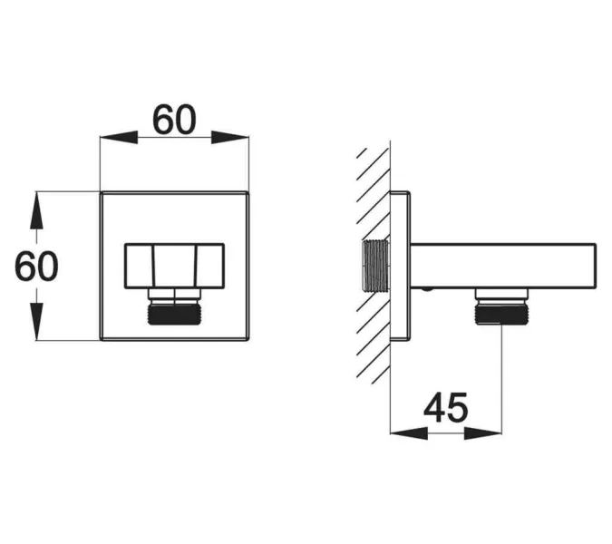 Штуцер с держателем  BelBagno ARLIE ARL-PHD-CRM, изображение 2