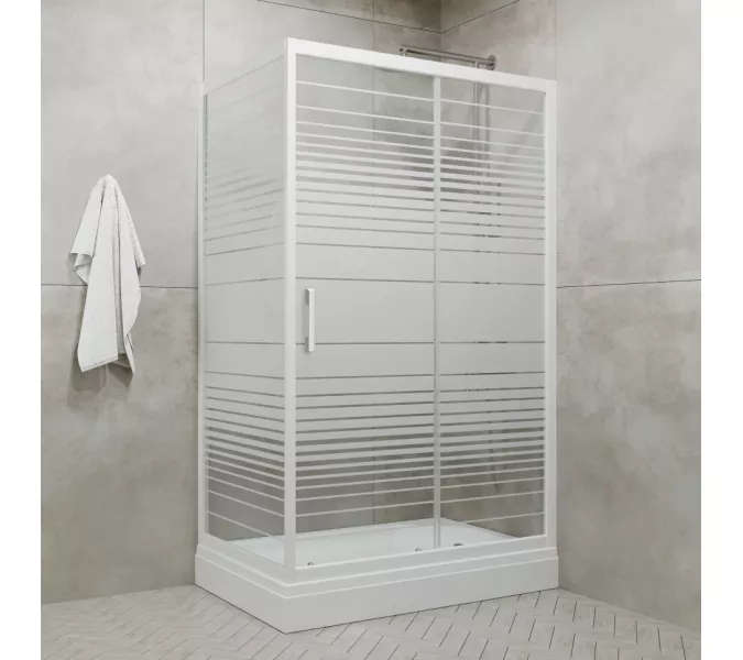 Душевое ограждение Triton ФЬЮЖН  А (низкий поддон), Цвет профиля: Белый, Тип поддона: Низкий, Выбрать размер: 100х80