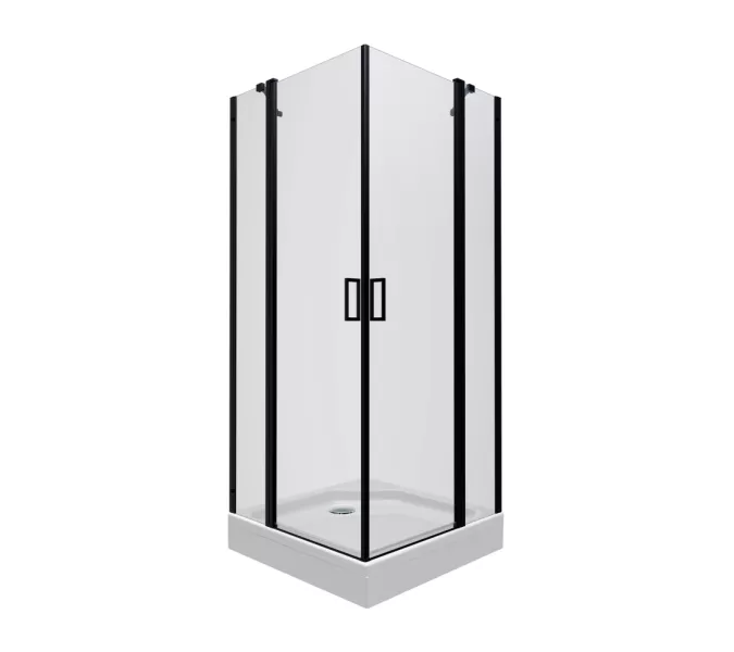 Душевое ограждение Triton "ТАУ-БЛЭК" (низкий  поддон) квадрат 90х90, Цвет профиля: Черный, изображение 3