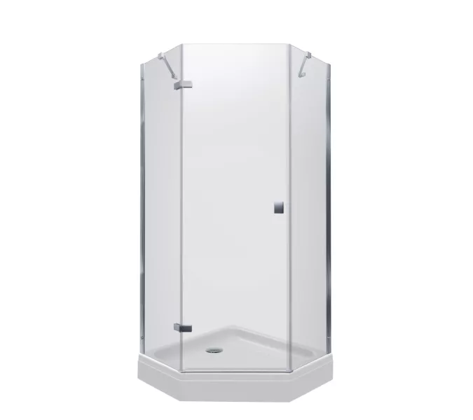 Душевое ограждение Triton "СИГМА-ХРОМ" низкий поддон, Цвет стекла: прозрачное, Цвет профиля: Хром, Тип поддона: Низкий, Выбрать размер: 100х100, изображение 9