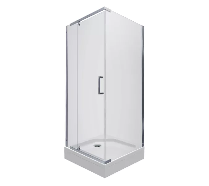 Душевое ограждение  Triton "ТЕРРА-ХРОМ" (низкий поддон) 90х90 квадрат, Цвет профиля: Хром