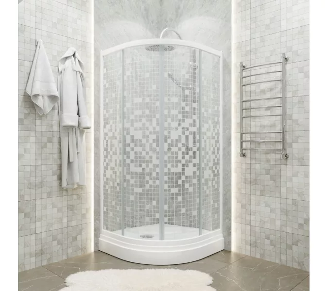 Душевое ограждение  Triton МОЗАИКА А (низкий поддон), Цвет стекла: мозаика, Тип поддона: Низкий, Выбрать размер: 90х90