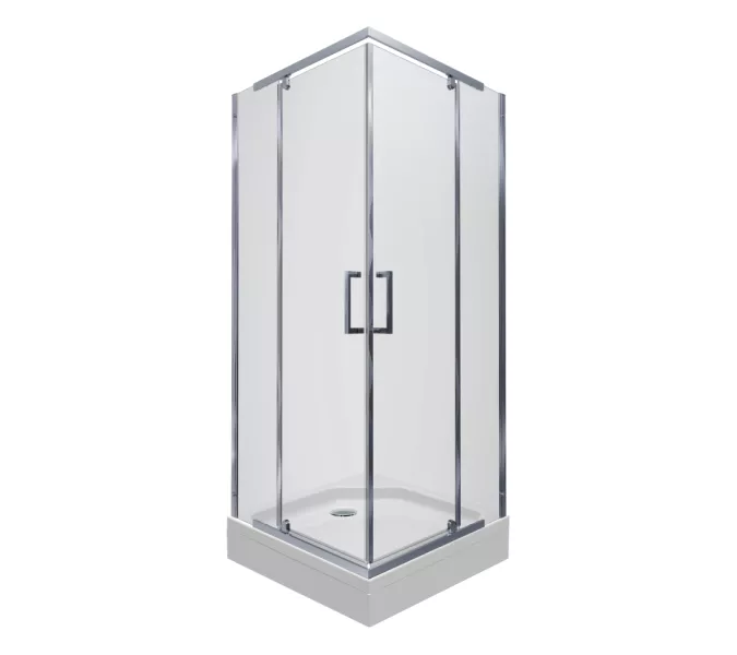 Душевое ограждение Triton "КАППА-ХРОМ" (низкий  поддон) квадрат 90х90, Цвет профиля: Хром, изображение 5