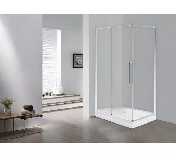 Душевое ограждение ESBANO ESS-108/119/128/129PS-C без поддона, Цвет профиля: Хром, Выбрать размер: 100х80, изображение 2