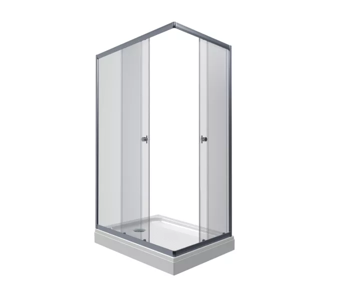 Душевое ограждение Triton "ВЕНТА-ХРОМ" , низкий поддон, Цвет стекла: прозрачное, Цвет профиля: Хром, Выбрать размер: 100х80, изображение 5