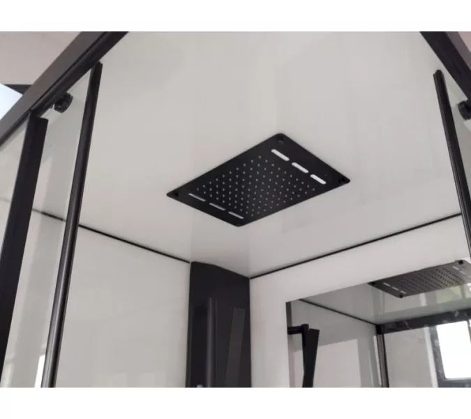 Душевая кабина ESBANO ESM-90CKR  90х90х215, Цвет стекла: прозрачное, Цвет профиля: Черный, Тип поддона: Низкий, Выбрать размер: 90х90, изображение 3