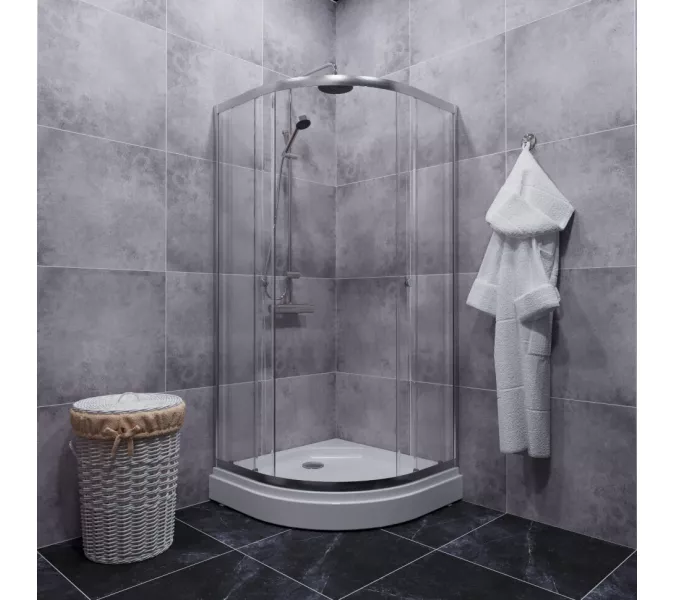 Душевое ограждение Triton "АЛЬФА-ХРОМ" (низкий поддон), Цвет профиля: Хром, Тип поддона: Низкий, Выбрать размер: 80х80, изображение 3