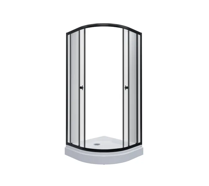 Душевое ограждение  Triton «АЛЬФА-БЛЭК» (низкий поддон), Цвет профиля: Черный, Тип поддона : Низкий, Выбрать размер: 90х90