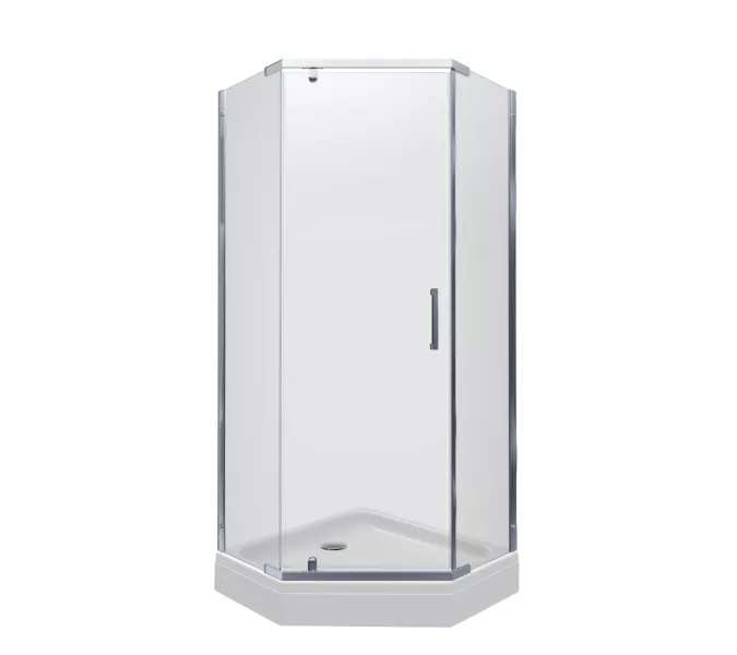 Душевое ограждение  Triton "ДЕКА-ХРОМ", Цвет профиля: Хром, Тип поддона: Низкий, Выбрать размер: 100х100