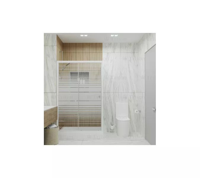 Душевое ограждение Triton ФЬЮЖН  А (низкий поддон), Цвет профиля: Белый, Тип поддона: Низкий, Выбрать размер: 100х80, изображение 5