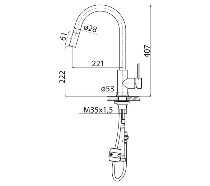 Смеситель для кухни BelBagno BB-LAM31B-IN, изображение 4