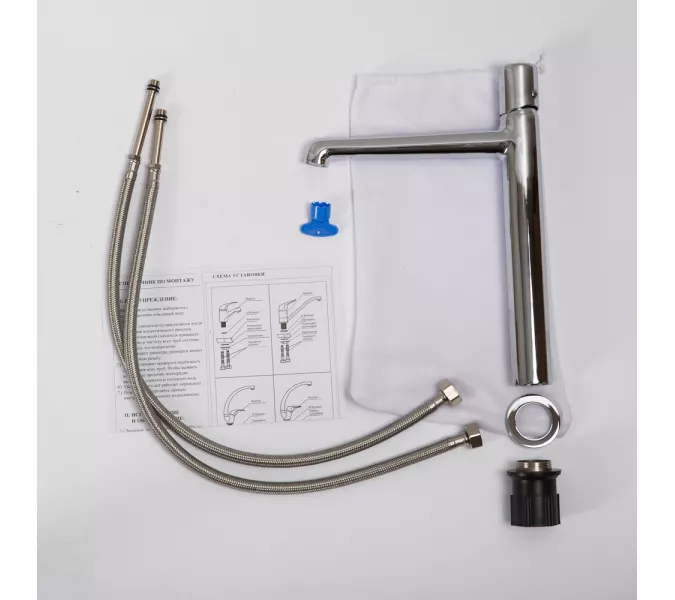 Смеситель для накладных раковин BelBagno UNO UNO-LMC-CRM, Выбрать цвет: Хром, изображение 5