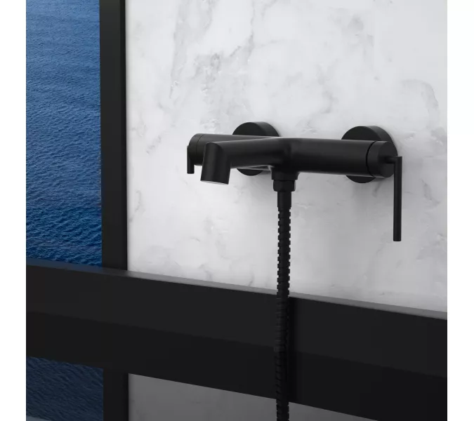 Смеситель для ванны и душа BelBagno ACQUA ACQUA-VASM-NERO, изображение 2