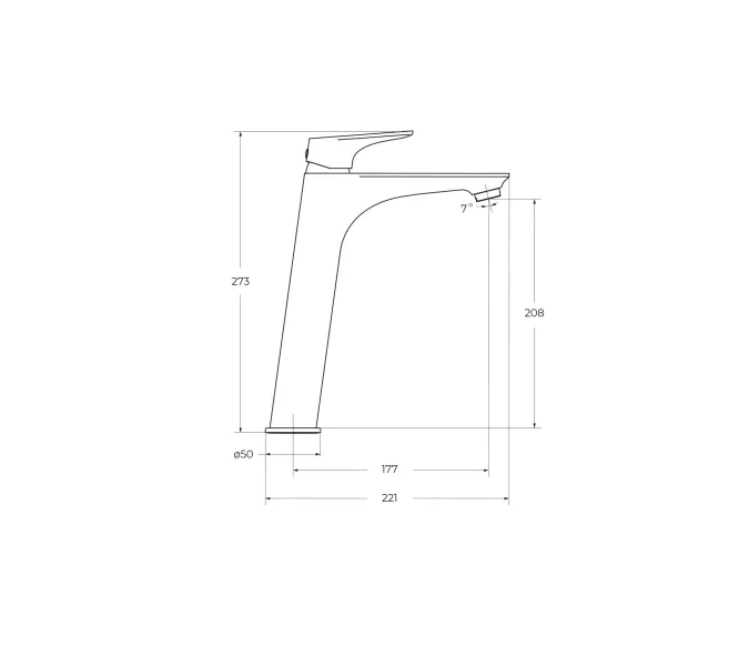 Смеситель для накладной раковины без донного клапана BelBagno MARINO-LMC-CRM-W0, изображение 8