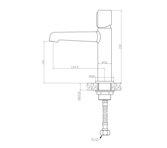 Смеситель для раковины BelBagno UNO UNO-LVM-CRM, Выбрать цвет: Хром, изображение 8
