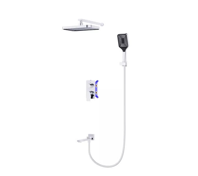 Душевой комплект встраиваемый с изливом BelBagno DUE-VDSET-CRM