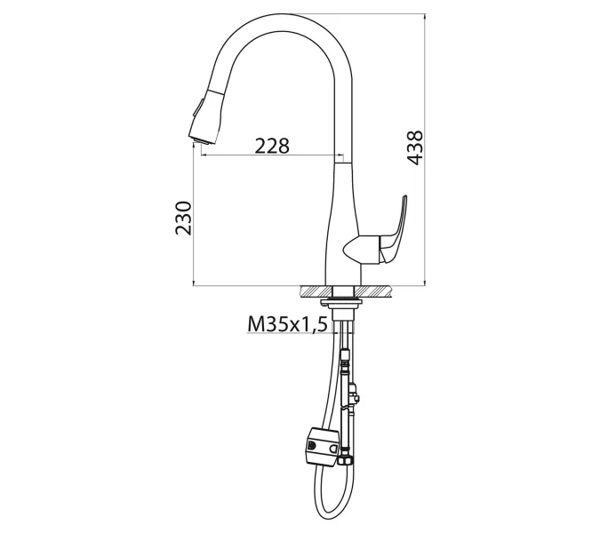 Смеситель для кухни BelBagno BB-LAM28-IN, изображение 3