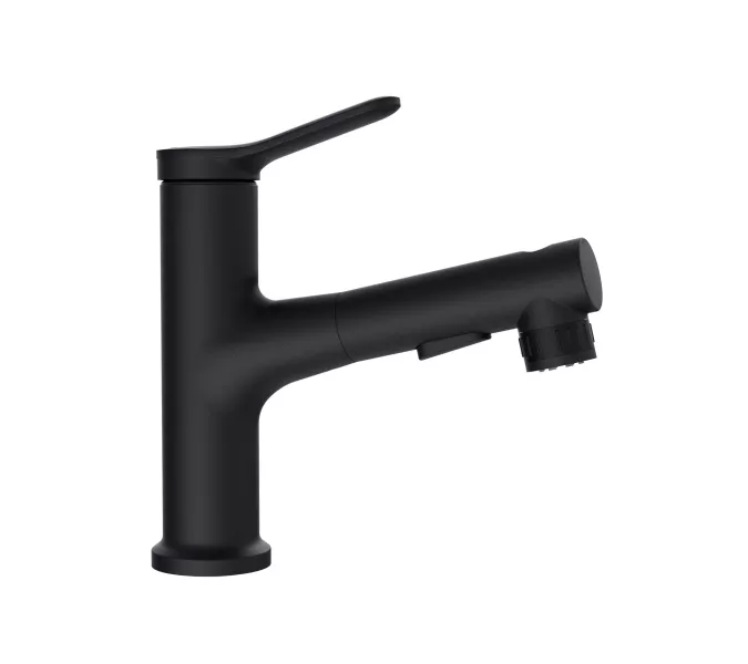 Смеситель для раковины с выдвижным изливом BelBagno BB-LVMD-NERO-W0