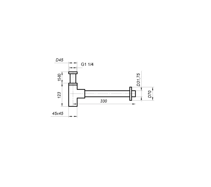 Сифон для раковины BelBagno BB-SMQ2-01, изображение 2