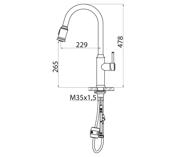 Смеситель для кухни BelBagno BB-LAM58-IN, изображение 4