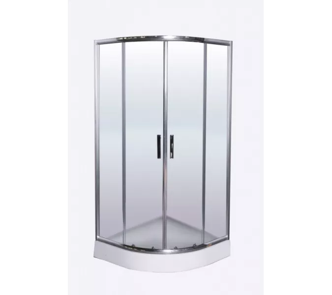 Душевой уголок ESBANO  ESR-8005/8015, Цвет стекла: матовое, Цвет профиля: Хром, Тип поддона: Низкий, Выбрать размер: 80х80, изображение 2