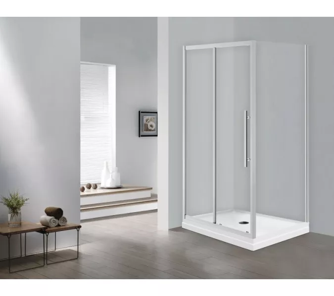 Душевое ограждение ESBANO ESF-108/119/128/129PS-C без поддона, Цвет профиля: Хром, Выбрать размер: 100х80, изображение 2