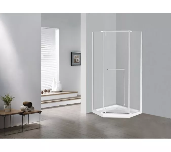 Душевое ограждение ESBANO ESS-90PR-C  90х90х195 без поддона, Цвет профиля: Хром, Выбрать размер: 90х90, изображение 2