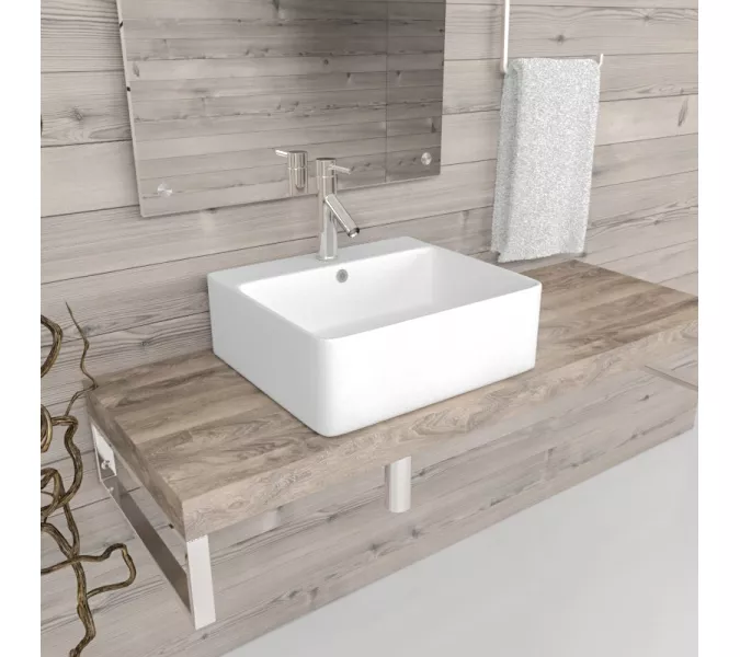 Раковина накладная ESBANO  "CIRCON-46" (white)., Выбрать цвет: Белый