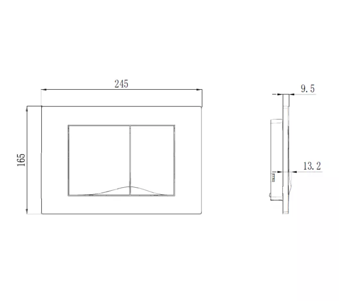 Кнопка смыва  ESBANO  VRT-29GW, Выбрать цвет: Белый глянцевый, изображение 3