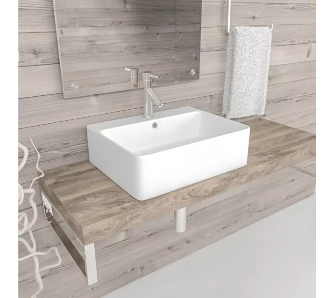 Раковина накладная ESBANO  "CIRCON-52" (white)., Выбрать цвет: Белый