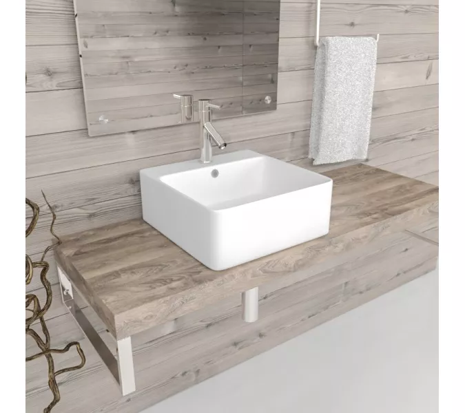 Раковина накладная ESBANO  "CIRCON-40" (white)., Выбрать цвет: Белый