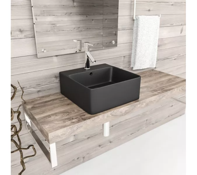 Раковина накладная ESBANO  "CIRCON-40" (matt black), Выбрать цвет:  черный матовый