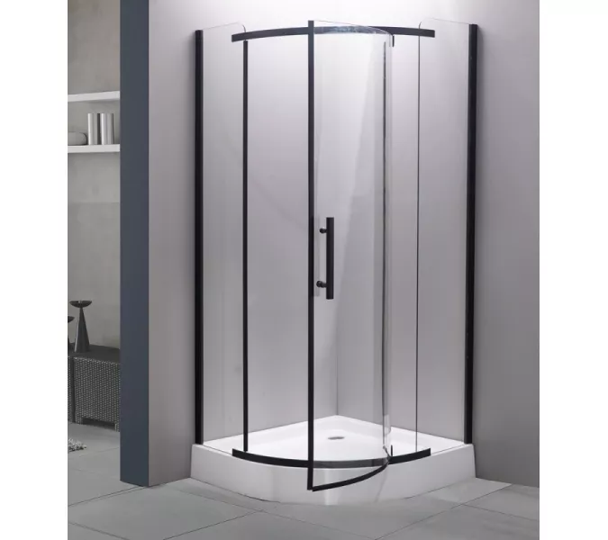 Душевой уголок ESBANO  ESD-7015/7025B, Цвет профиля: Черный, Тип поддона: Низкий, Выбрать размер: 90х90, изображение 2