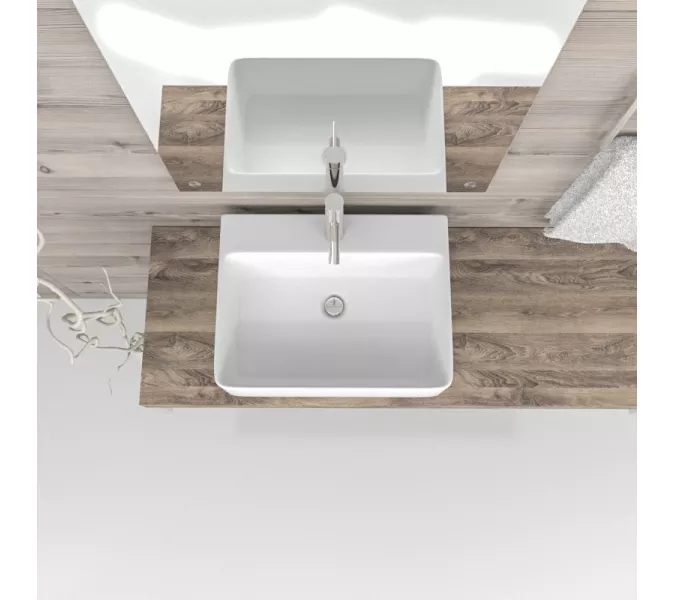 Раковина накладная ESBANO  "CIRCON-52" (white)., Выбрать цвет: Белый, изображение 2