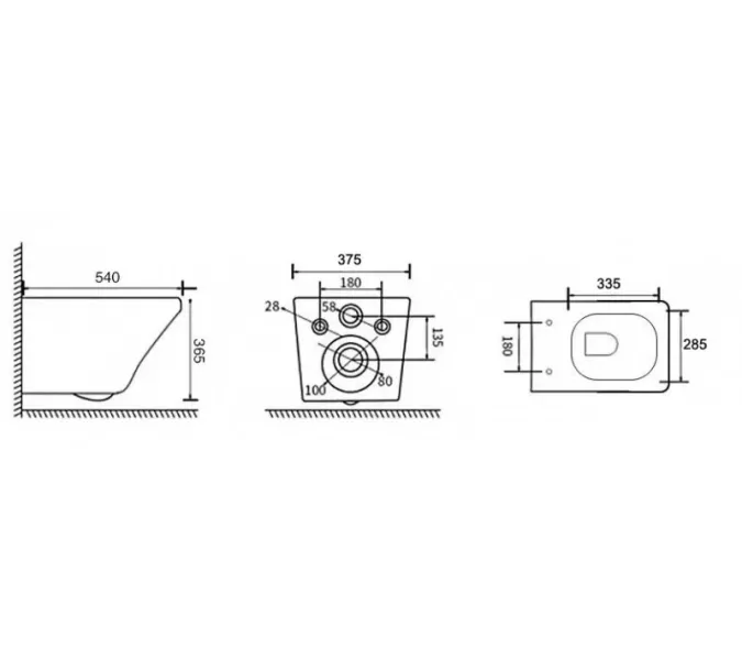 Унитаз подвесной ESBANO ONIX (White), Выбрать цвет: Белый, изображение 2