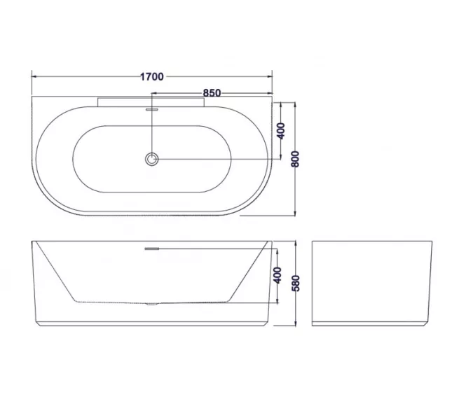 Ванна ESBANO  Aruba  170x80, изображение 2
