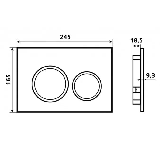 Кнопка смыва  ESBANO KRG-11SC, Выбрать цвет: Хром глянцевый, изображение 3
